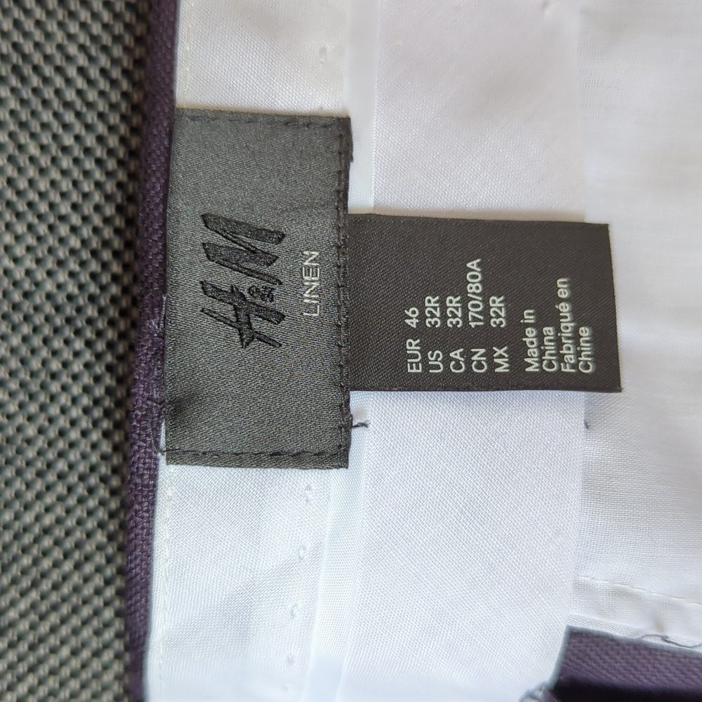 New w/ Tags H&M Shorts Size 32R Dark Purple - Picture 3 of 6